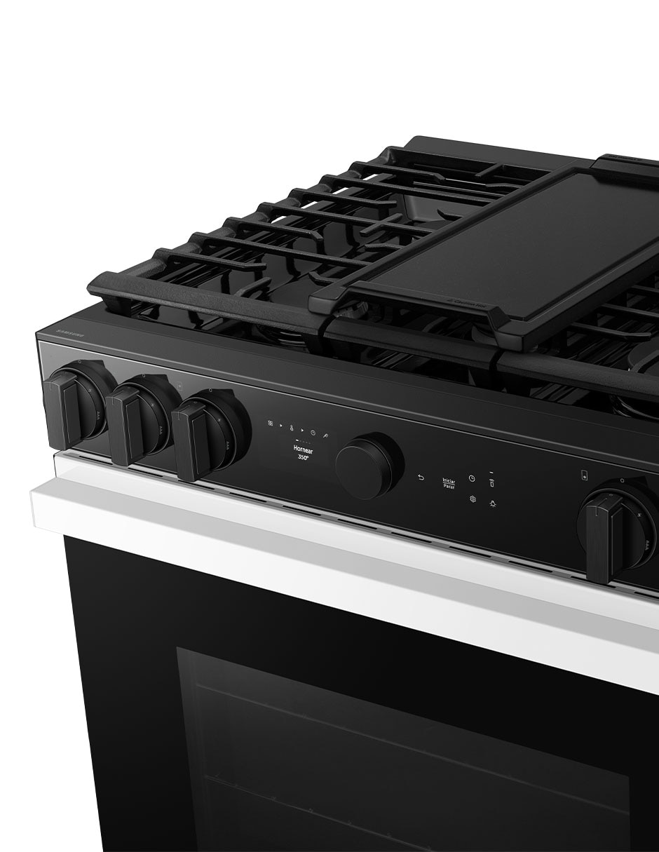 Estufa de piso a gas lp Bespoke 76.1 cm NSG6DB850012AX de 5 quemadores 8