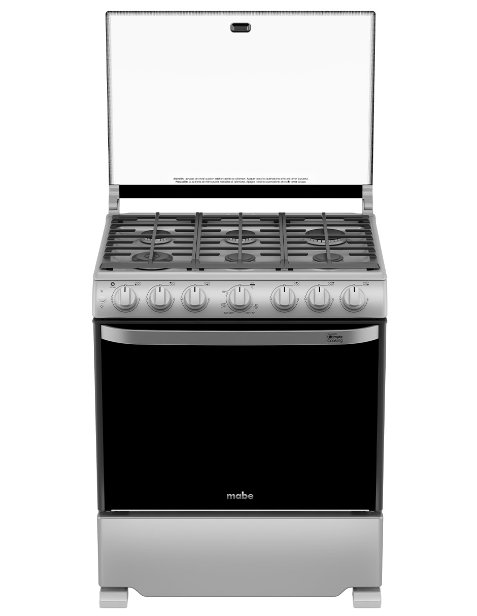 Estufa de piso a gas lp Mabe 76.60 cm EM7657CFIS0 de 6 quemadores