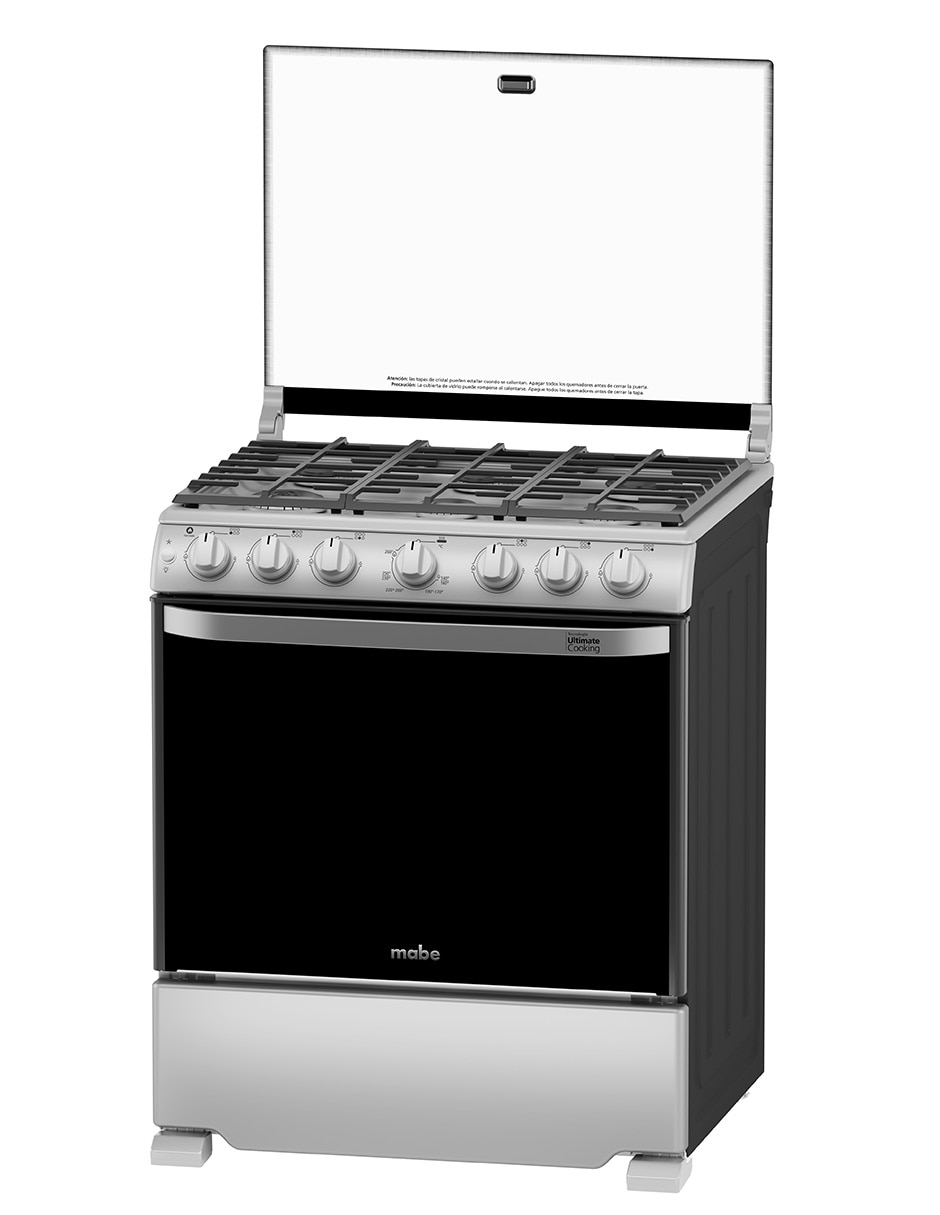 Estufa de piso a gas lp Mabe 76.60 cm EM7657CFIS0 de 6 quemadores