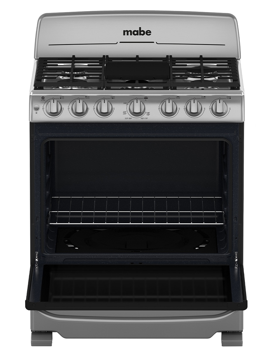 Estufa de piso a gas lp Mabe 76.60 cm EM7654BFIS3 de 6 quemadores