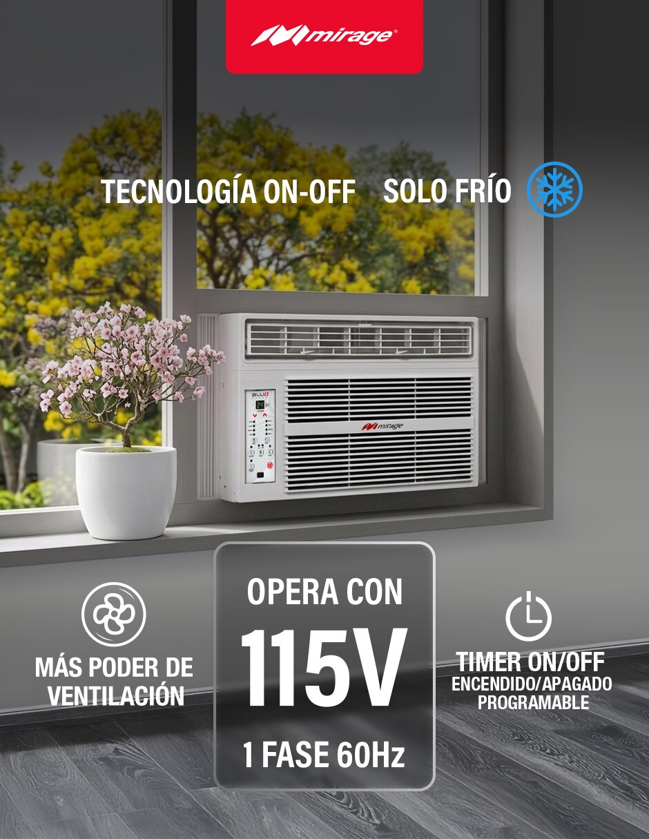 Aire acondicionado de ventana No aplica Frío 8000 BTU MACC0811N 115 V 6