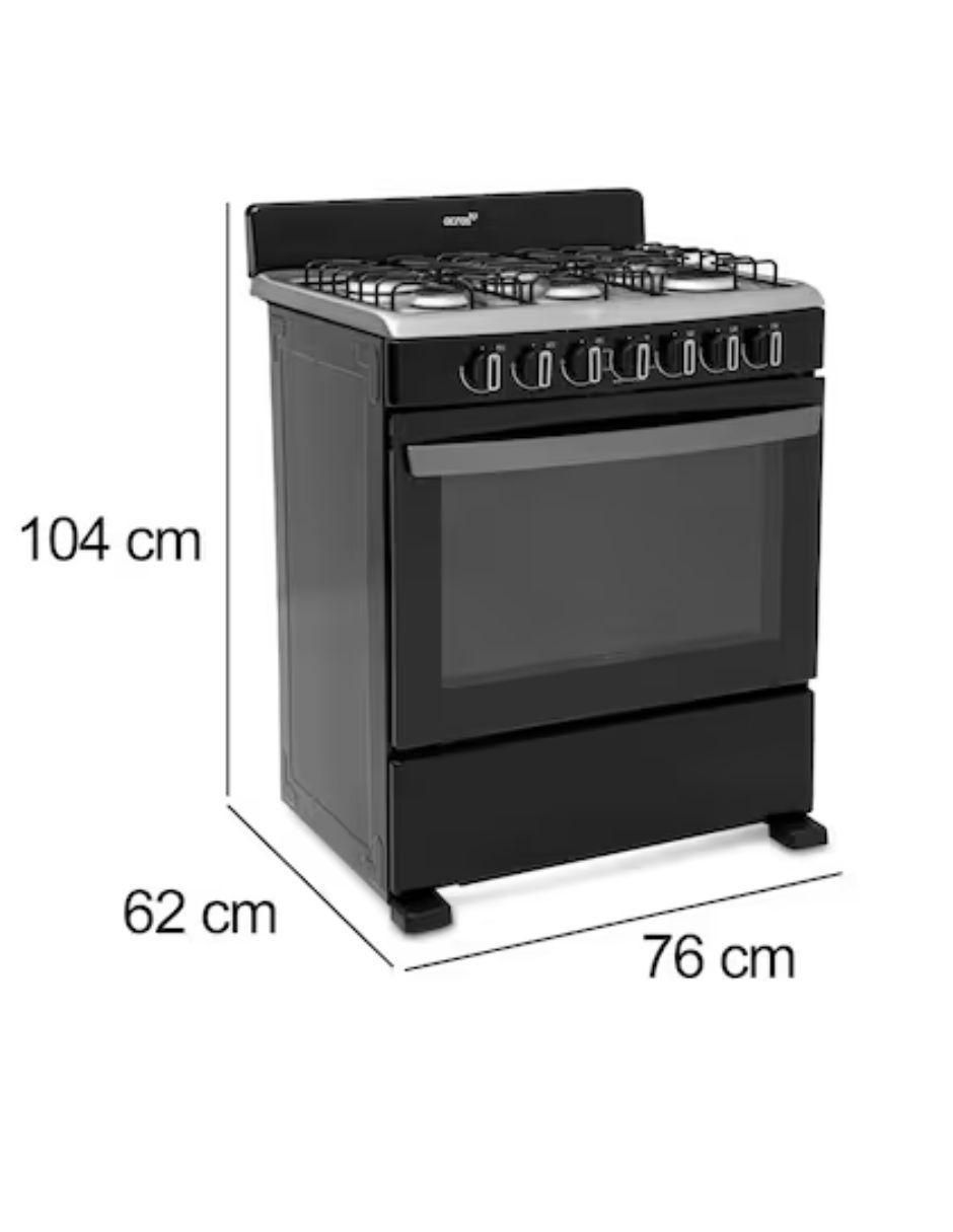 Estufa de piso a gas natural/lp 62 cm AFR4010B de 6 quemadores 4