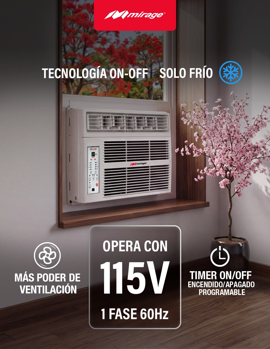 Aire acondicionado de ventana No aplica Frío 12000 BTU MACC1211N 6