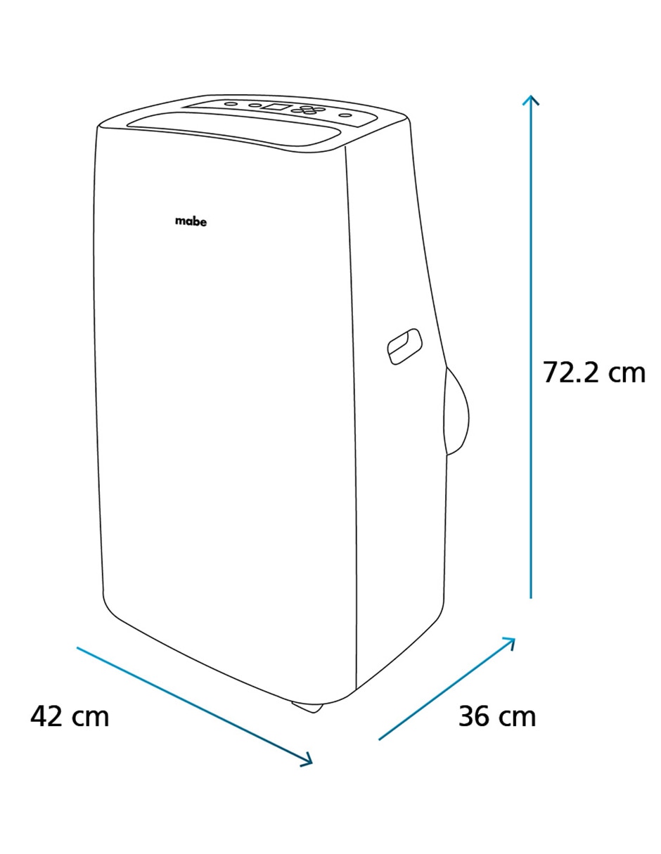 Aire acondicionado portátil Mabe Frío y calor 12000 BTU PTM12HABWJM2 115 V