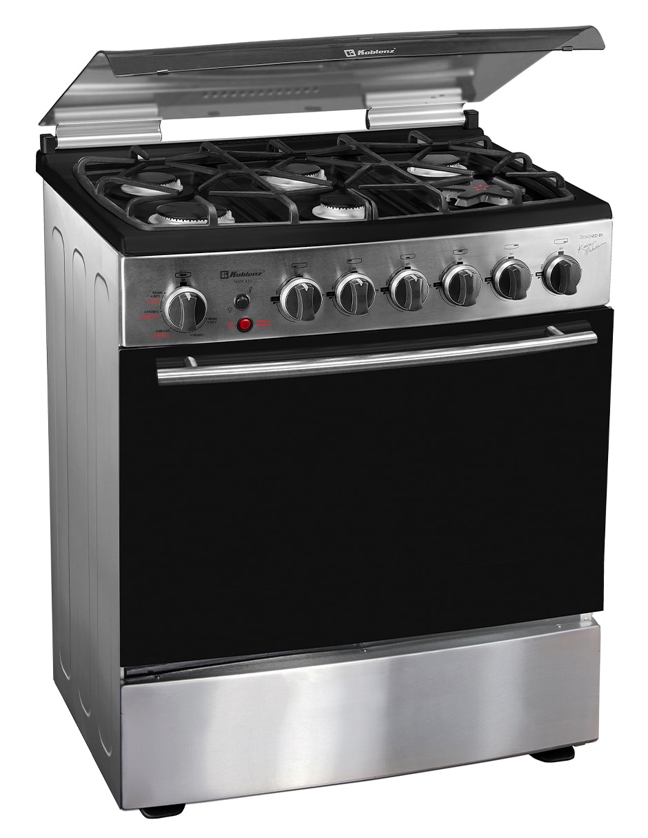 Combo estufa de piso a gas natural/LP 76 cm EK-3131ND de 6 quemadores + campana 3