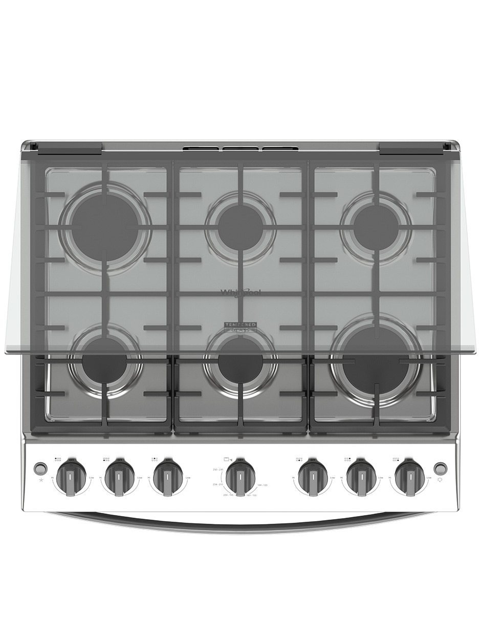 Estufa de piso a gas natural/lp Whirlpool 76 cm WFR5200D de 6 quemadores