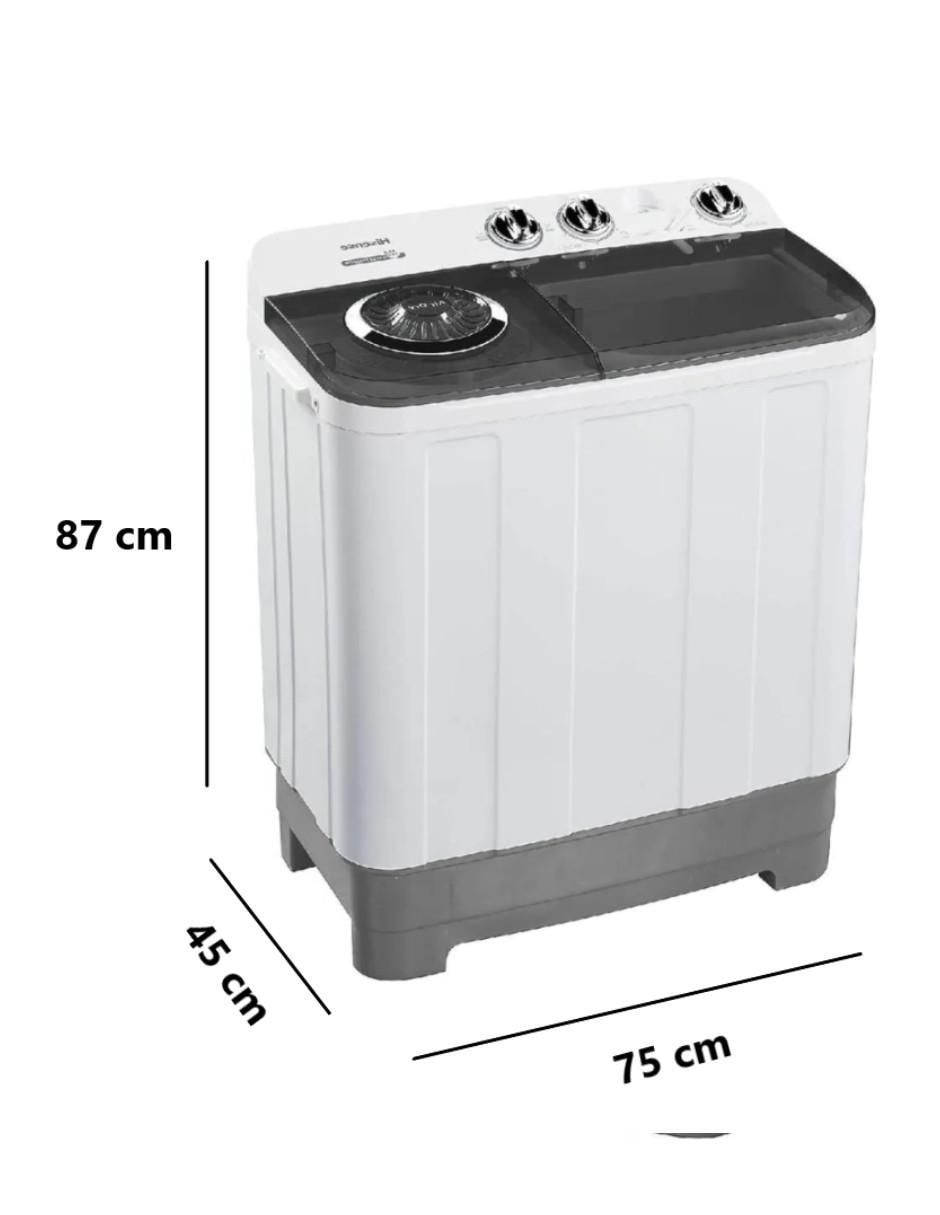 Lavadora doble tina Hisense 11 kg semiautomática carga superior wsa1102pcn