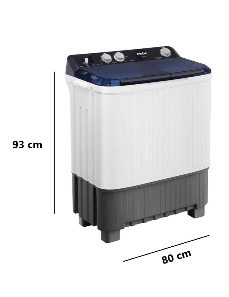 Lavadora doble tina Mabe 11 kg semiautomática carga superior lmdx1123hbab0