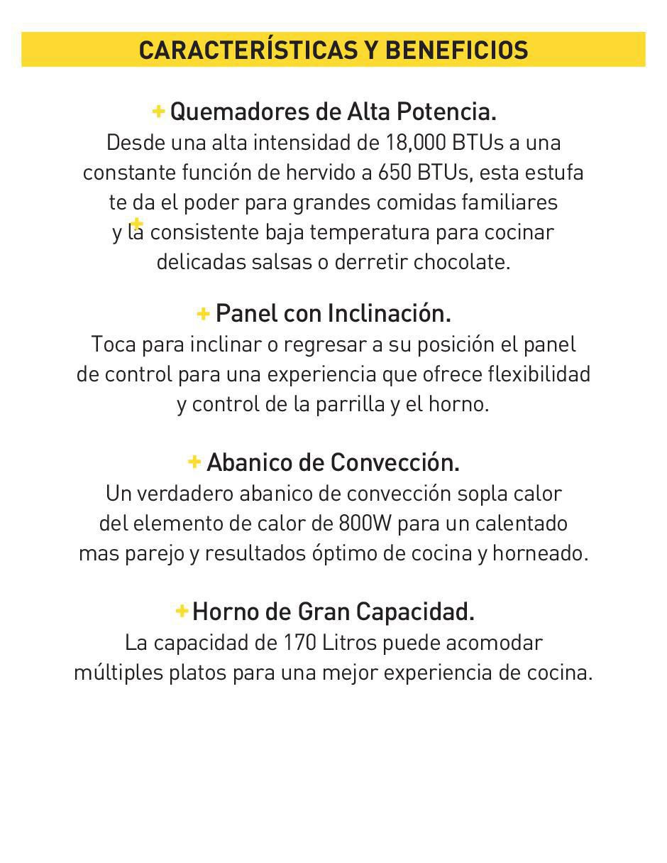 Estufa de piso a gas natural 90 cm TRG3601 de 6 quemadores 8