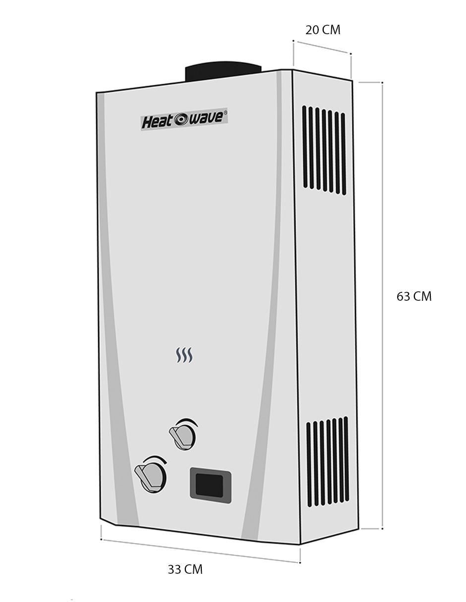 Calentador instantáneo Heat Wave HW-GI10PBG 10 L gas lp