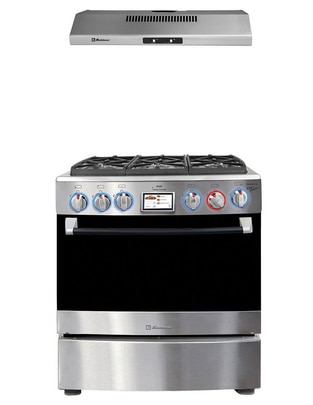 Estufa de piso a Gas natural/lp 76 cm KZ.COMBO.EST.AI.PARIS. de 6 quemadores