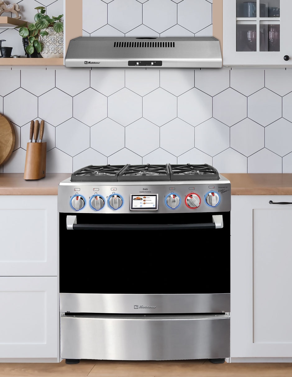 Estufa de piso a Gas natural/lp 76 cm KZ.COMBO.EST.AI.PARIS. de 6 quemadores
