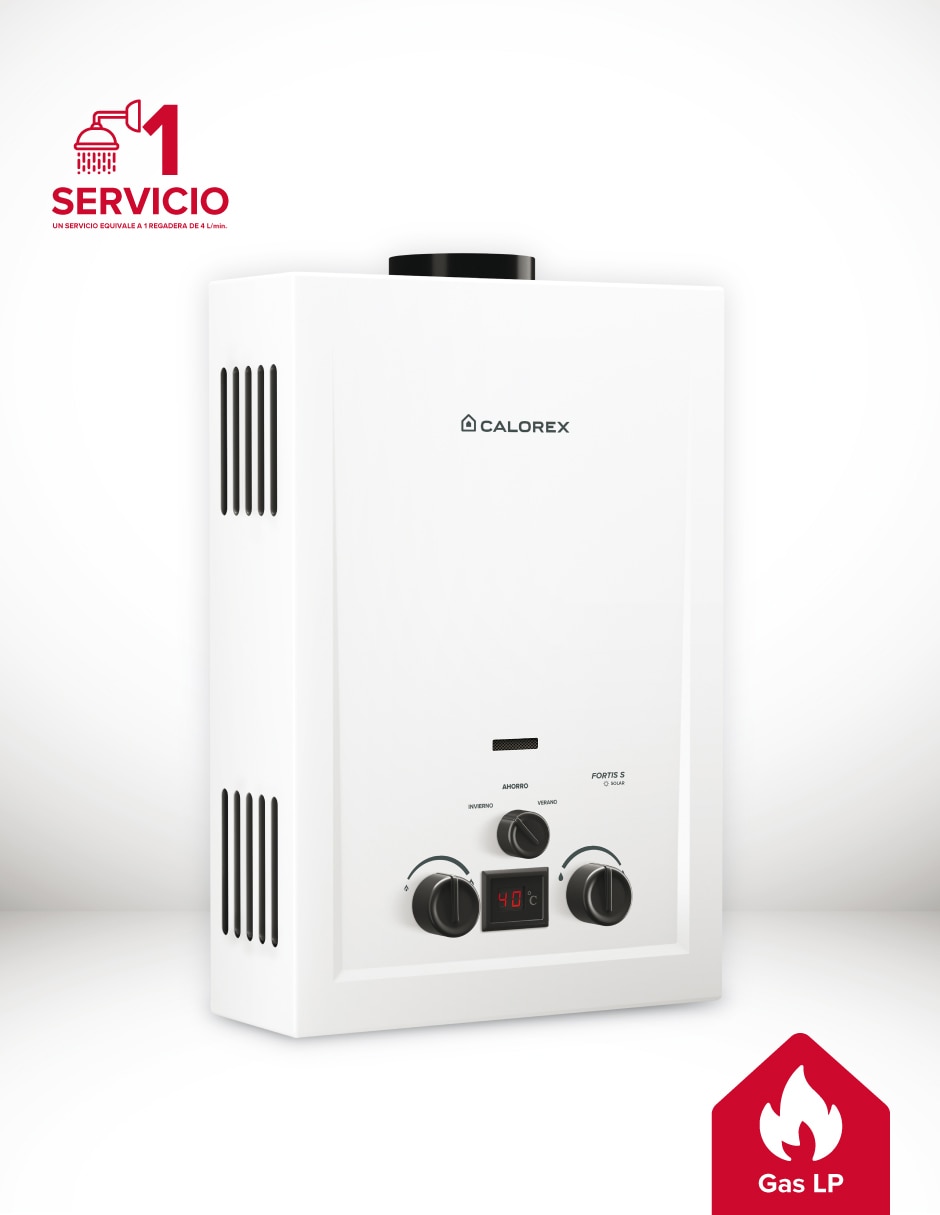 Calentador instantáneo Fortis S-06 6 L Gas LP Calentador instantáneo Fortis S-06 6 L Gas LP