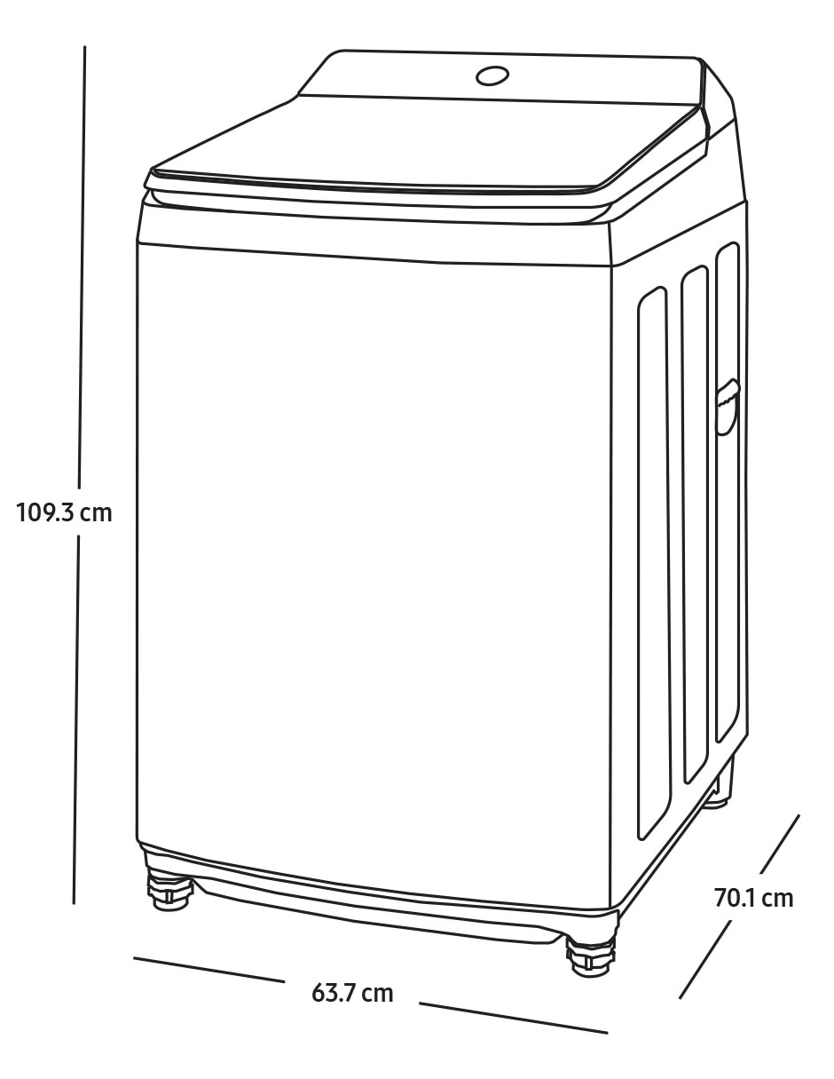 Lavadora 19 kg automática carga superior WA19CG6746BVAX 12