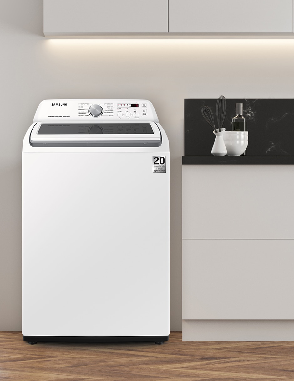 Lavadora Samsung 22 kg automática carga superior WA22C3543GW/AX