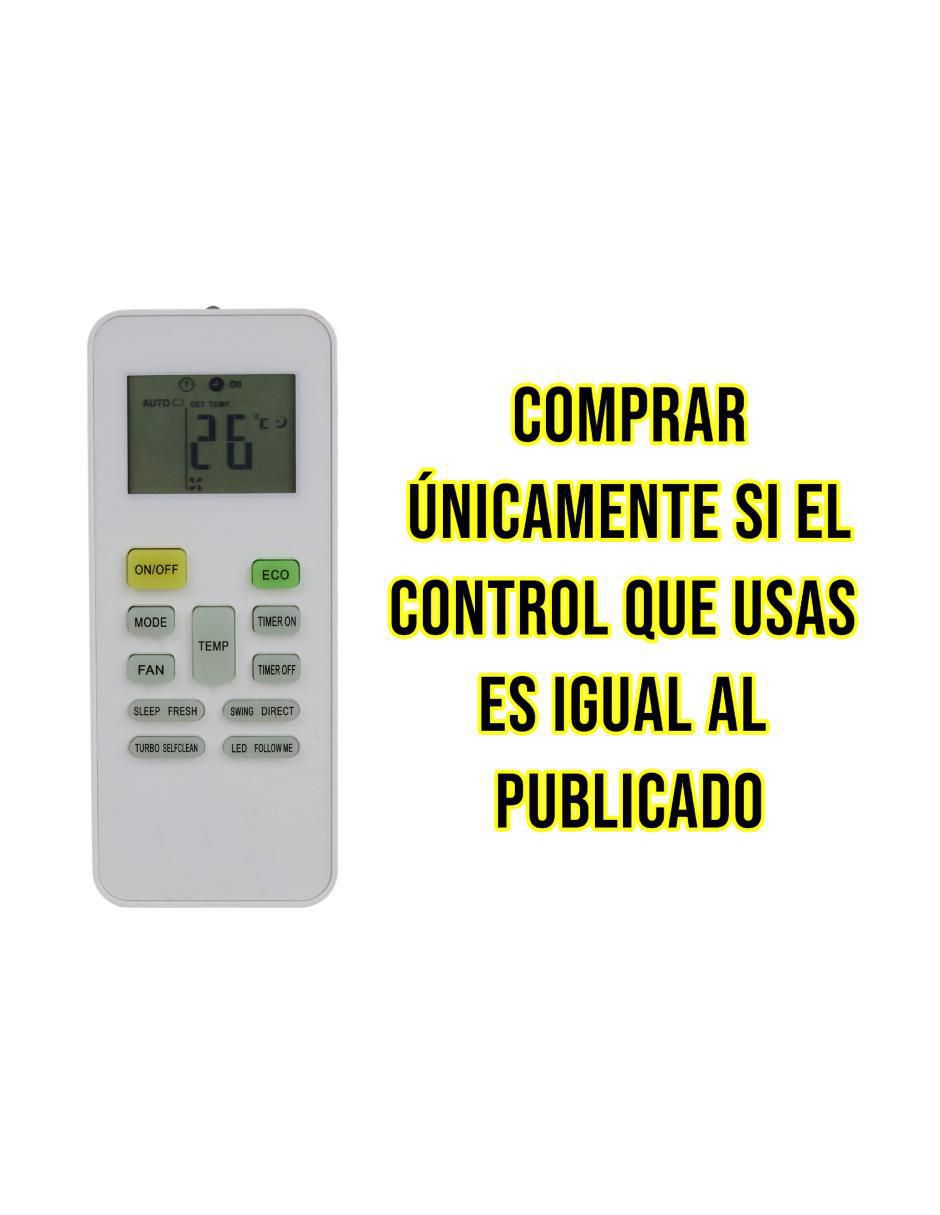 Control remoto para aire acondicionado CE-M47 Midea minisplit 6