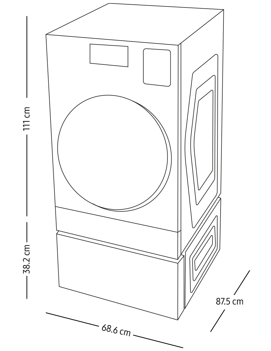 Pedestal para lavadora Samsung WE702NZ/AX