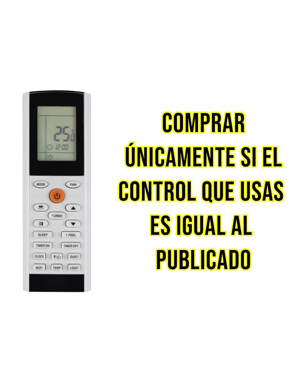 Control remoto para aire acondicionado Control Expert CE-TG16 Trane, Benelux, Gree, Minisplit YAC1FB5 YAC1FB7