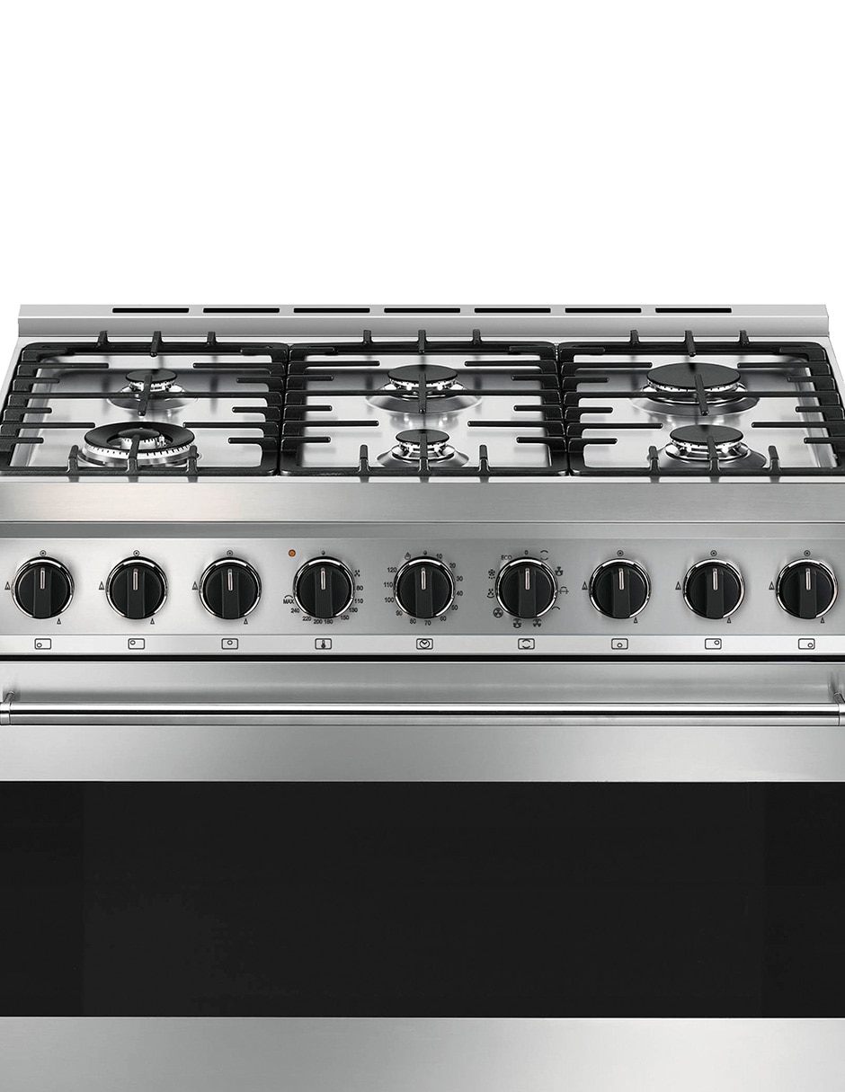 Estufa de piso a gas natural/lp Smeg Mista 90 cm B91GMX2 de 6 quemadores