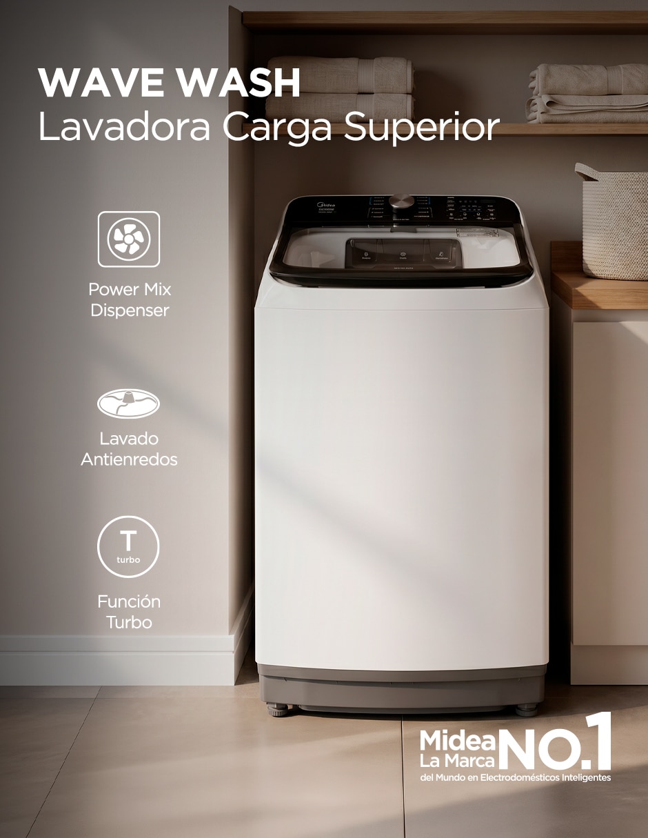 Lavadora 18 kg automática carga superior ma512w18/w 6