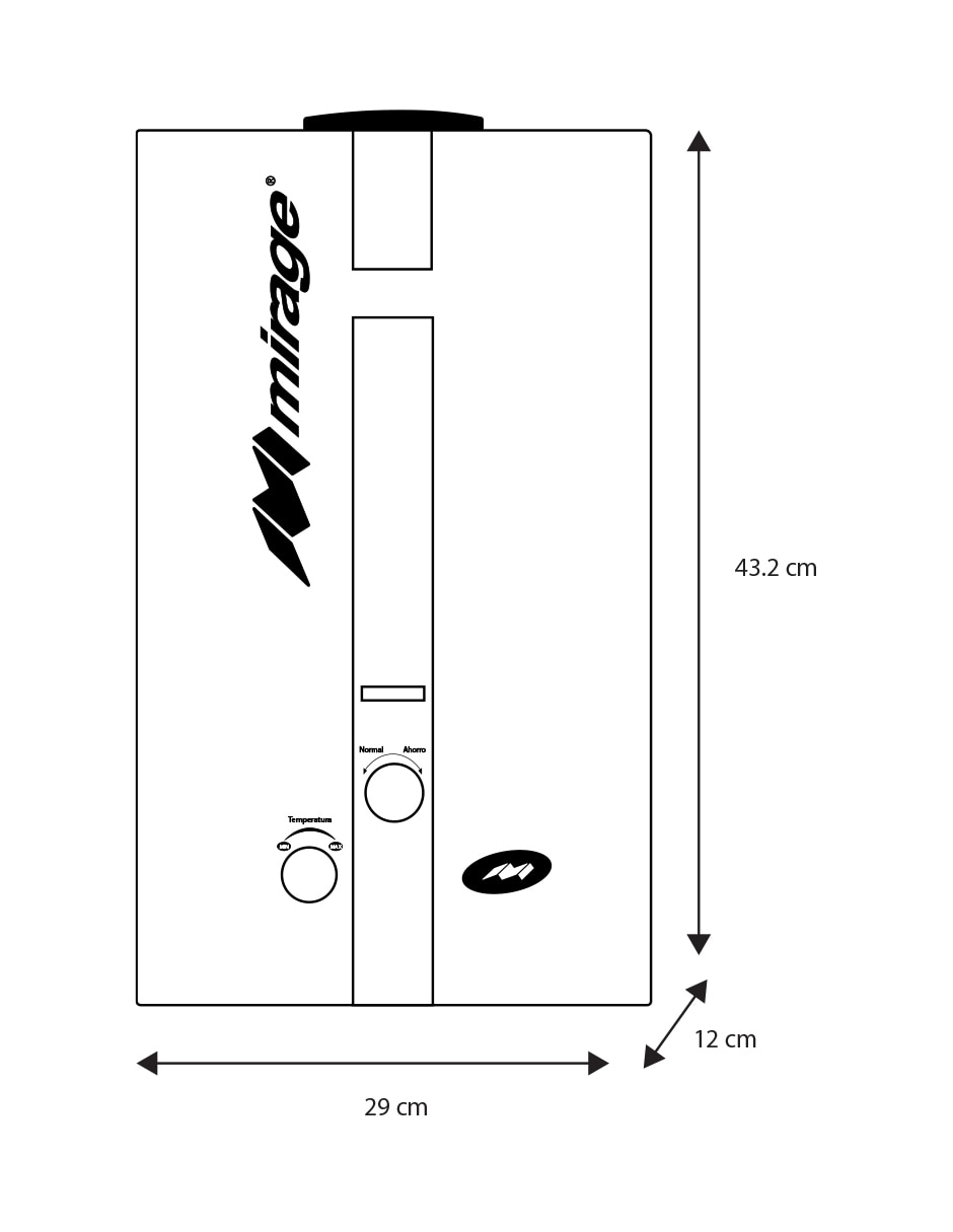 Calentador de paso MBF06ED 6 L Gas LP 10