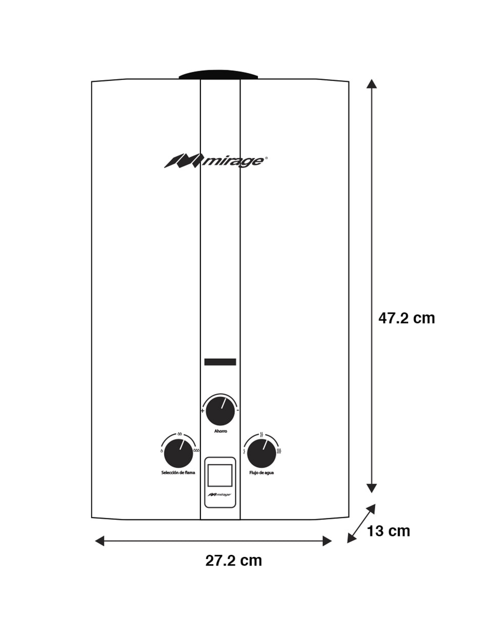 Calentador de paso MBF06ZC 6 L gas natural 3