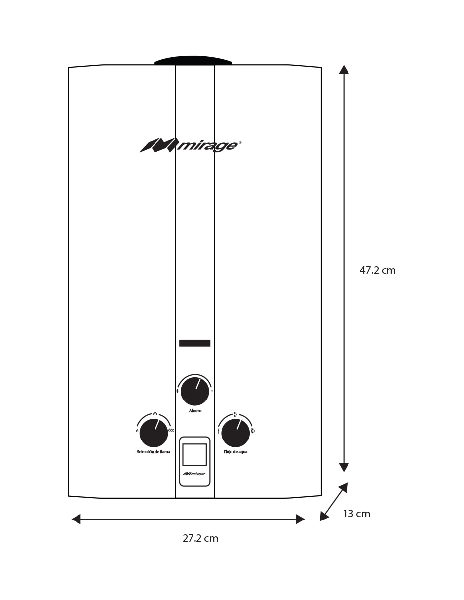 Calentador de paso MBF06ZC 6 L Gas natural 9