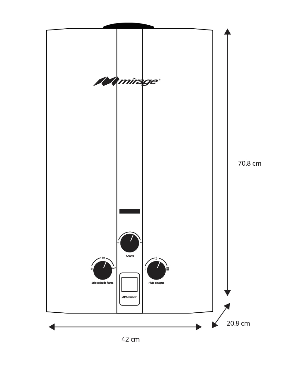 Calentador de paso Mirage MBF16NC 16 L gas natural