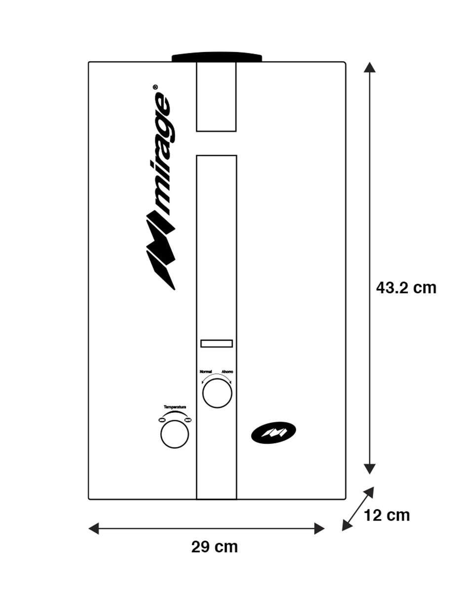 Calentador de paso Mirage MBF06EF 6 L gas natural