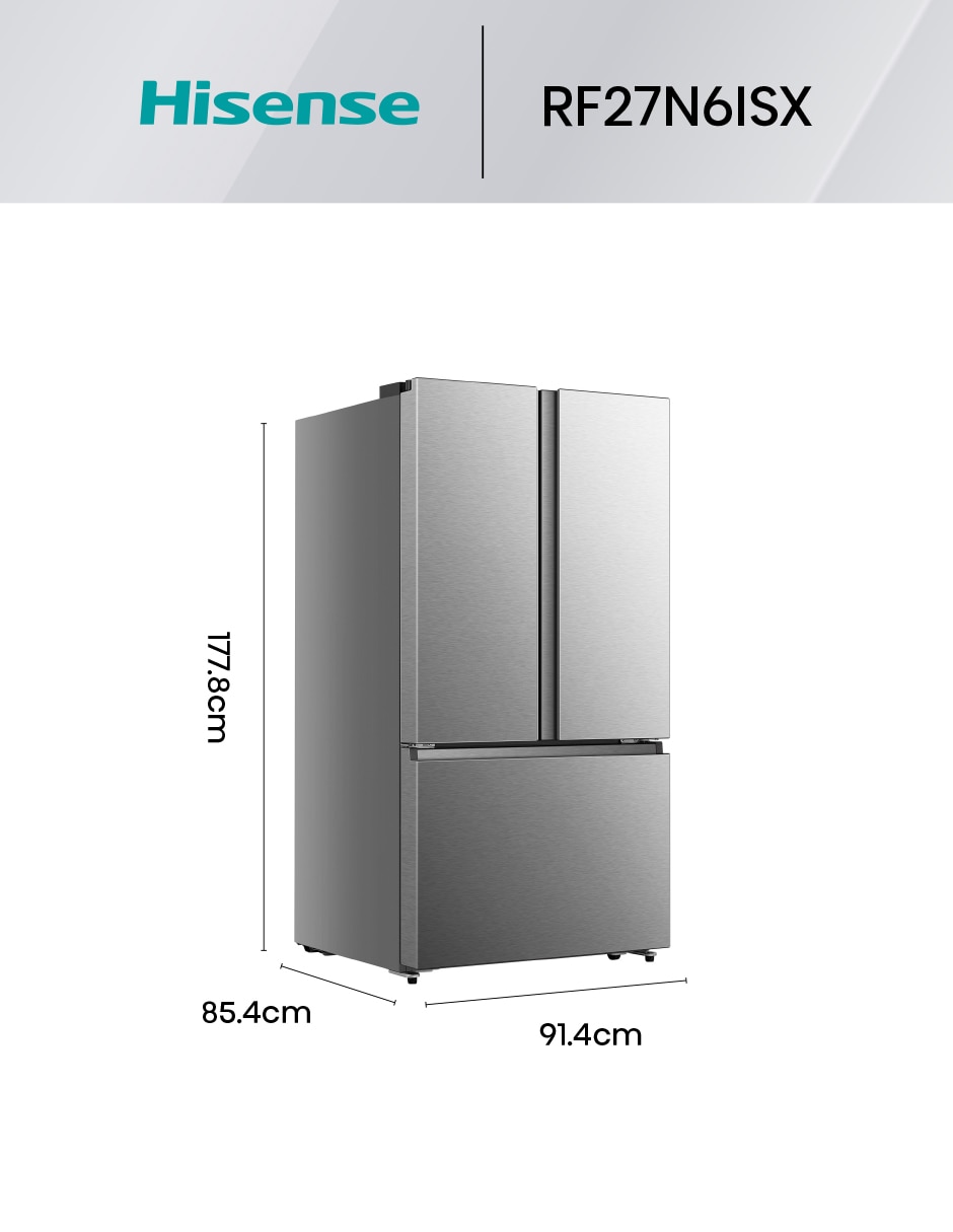 Refrigerador french door 27 pies cúbicos inverter y no frost y fábrica de hielo RF27N6ISX 8