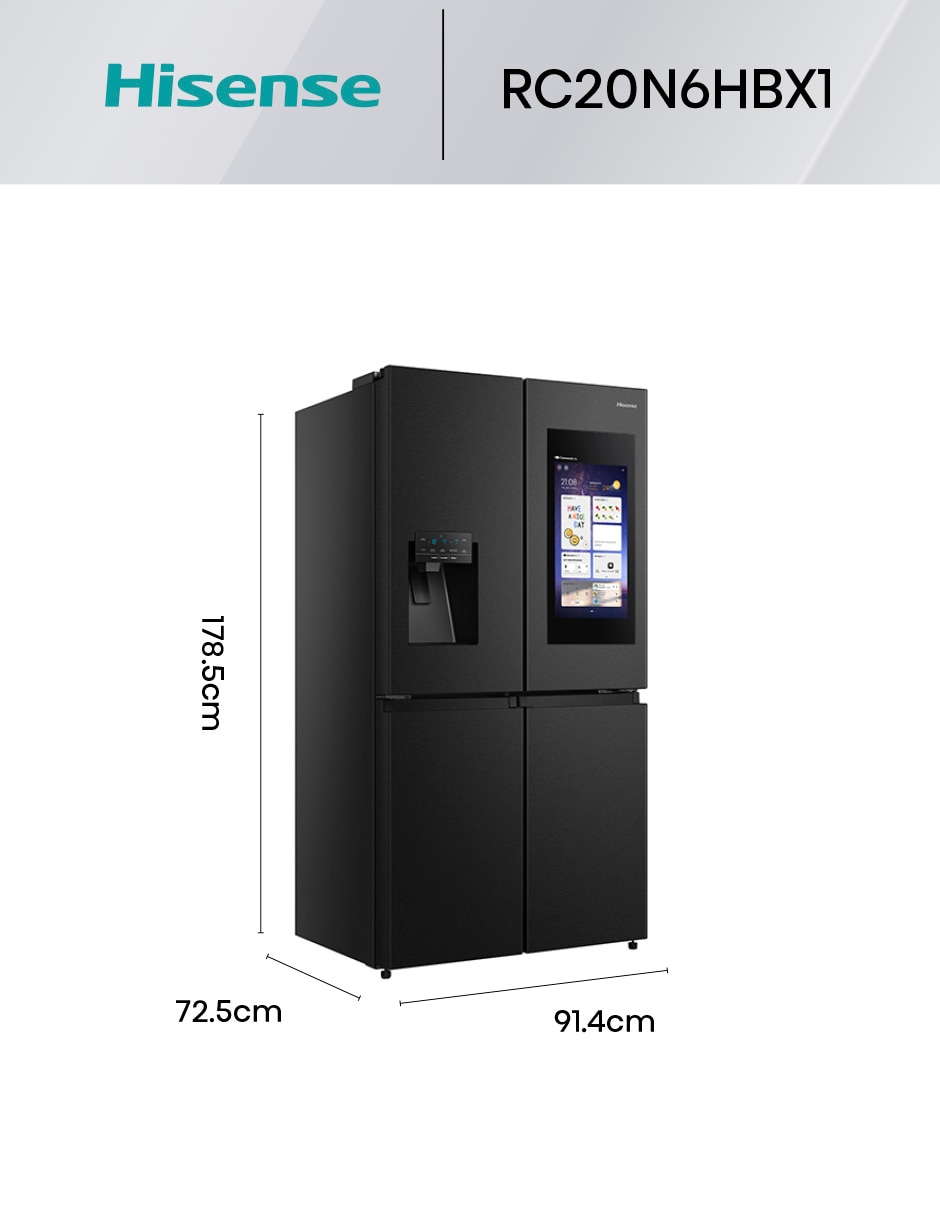 Refrigerador french door Hisense 20 pies cúbicos inverter y no frost y fábrica de hielo RC20N6HBX1