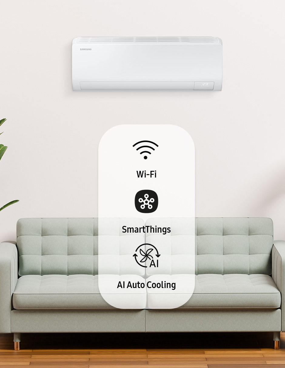 Aire acondicionado mini split inverter Samsung Wind Frío AR50F12D1VH/AX 127 V