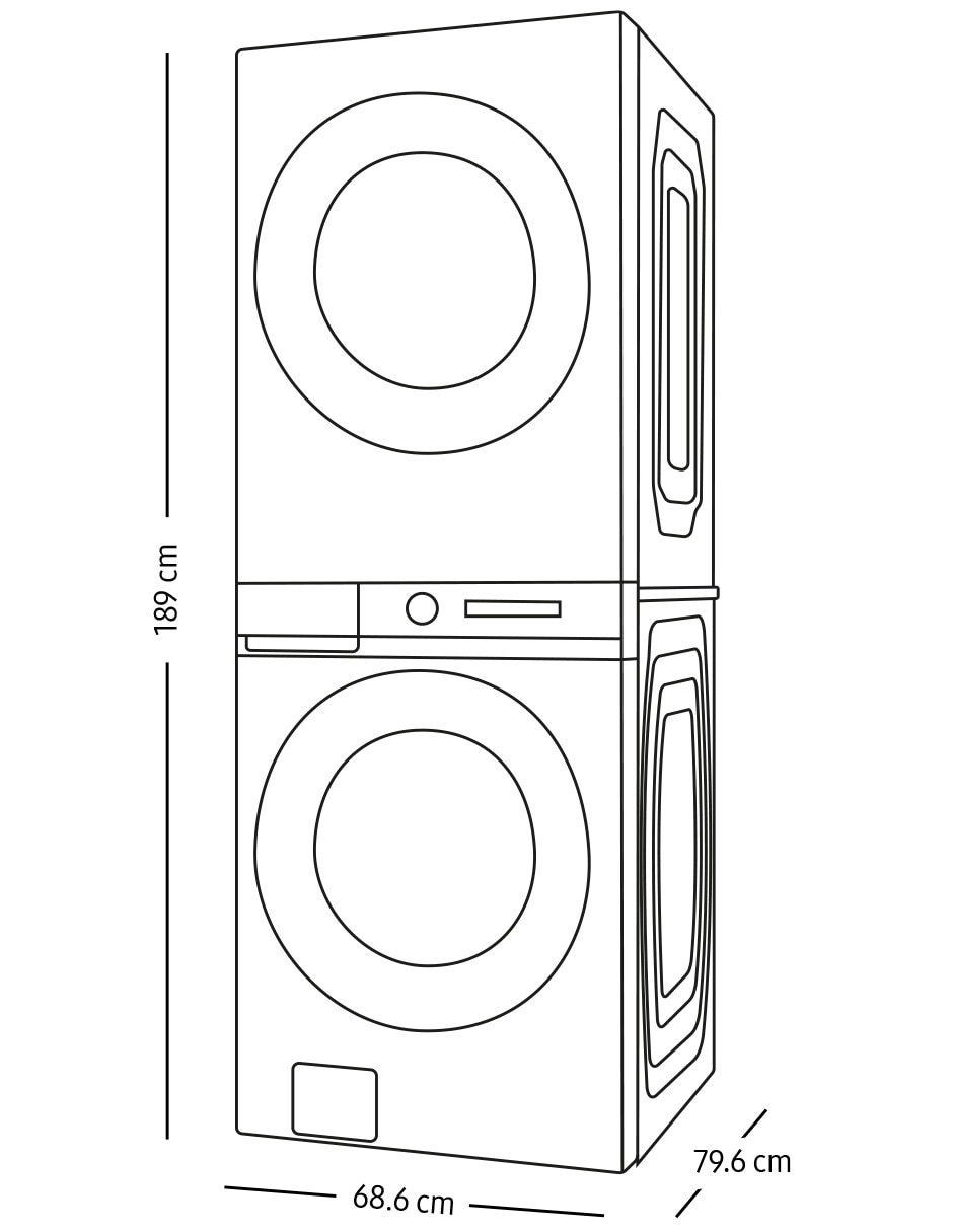 Centro de lavado Samsung eléctrico 22 kg WH22DBH570EWAX