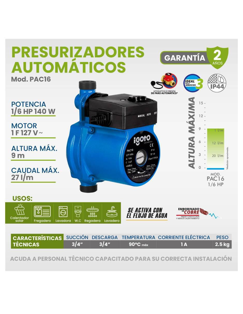 Bomba de agua centrífuga Igoto 1/6 HP