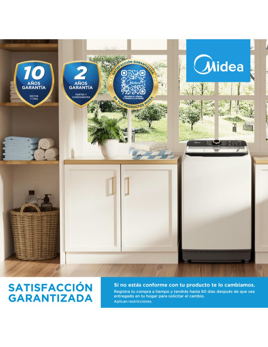 Lavadora Midea 16 kg automática carga superior ma512w16/w
