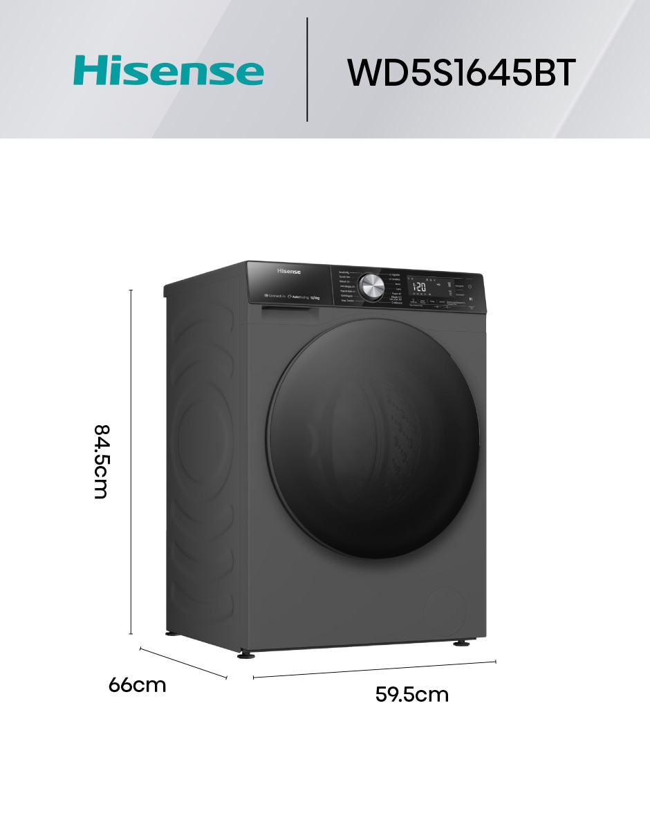 Lavasecadora eléctrica 16 kg 10 kg WD5S1645BT 7