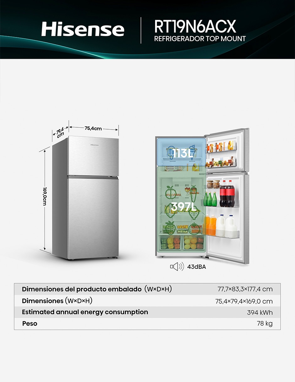 Refrigerador top mount 19 pies cúbicos tecnología frost y No rt19n6acx 9