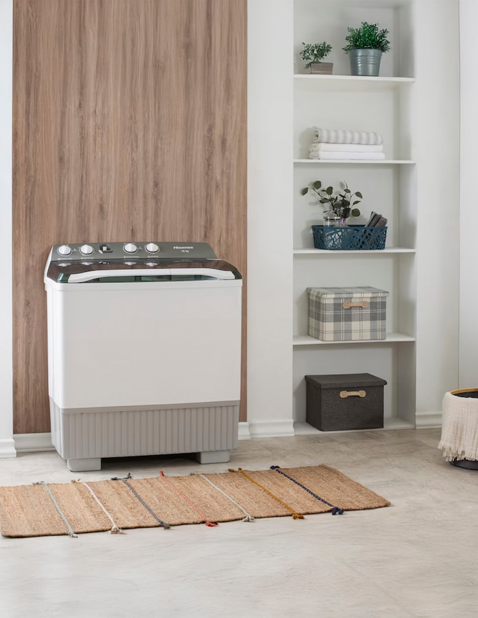 Lavadora doble tina Hisense 18 kg manual carga superior wsa1803p