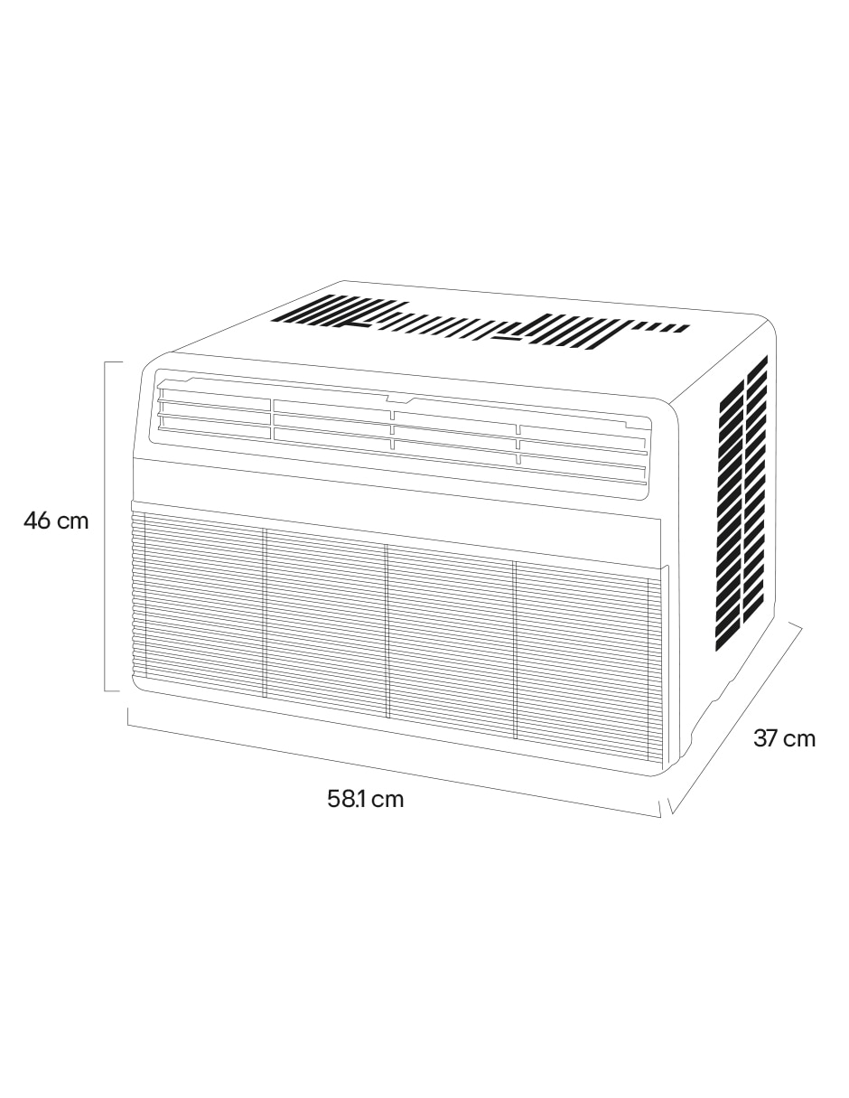 Aire acondicionado de ventana Lg Frío 8000 BTU W081C2 115 V