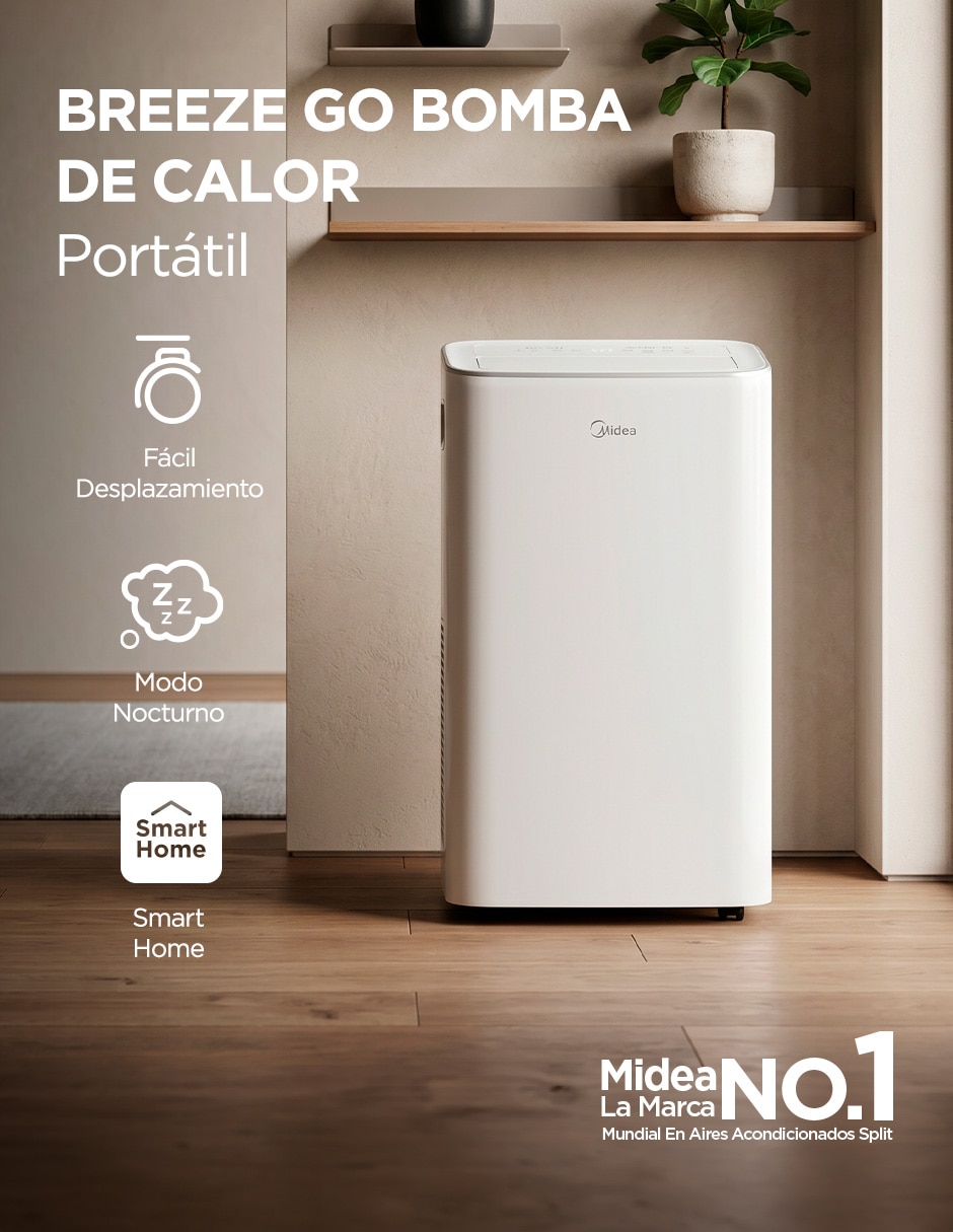 Aire acondicionado portátil Midea Frío y calor 12000 BTU MAP14H1PXP 100 V