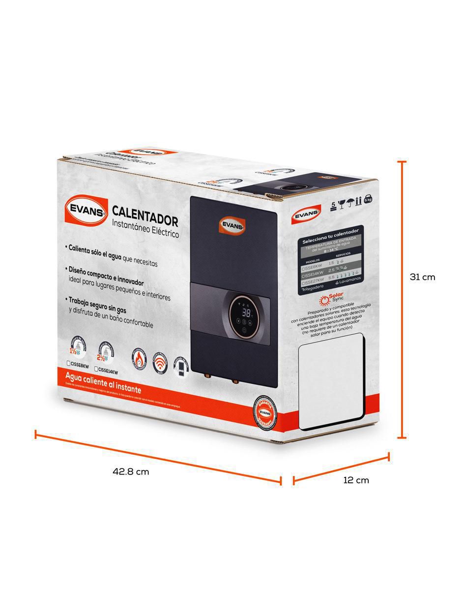 Calentador instantáneo CISSE8KW 4 L eléctrico 4