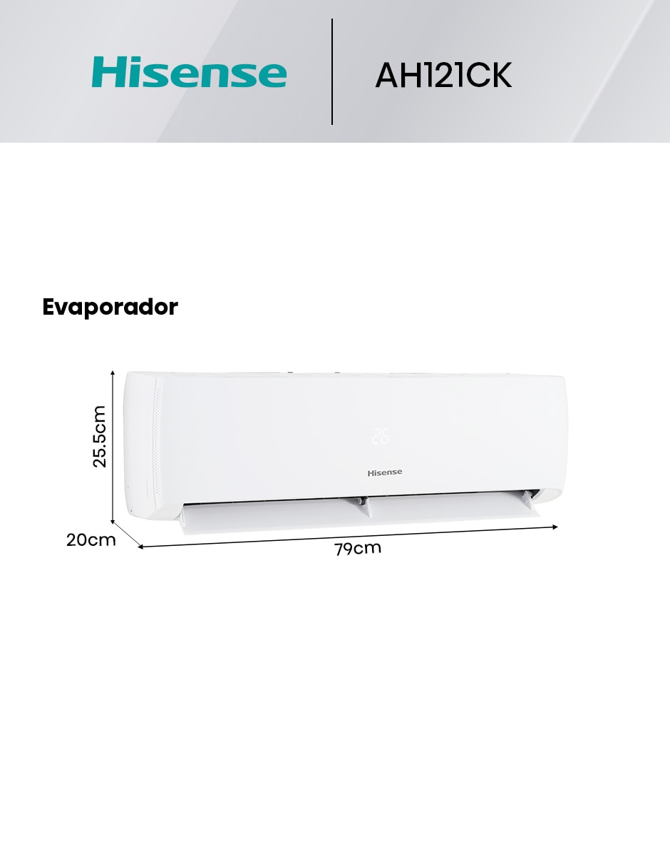 Aire acondicionado mini split Hisense frío y calor 12000 BTU HS.AA.12.110FC.AH121CK 115 V