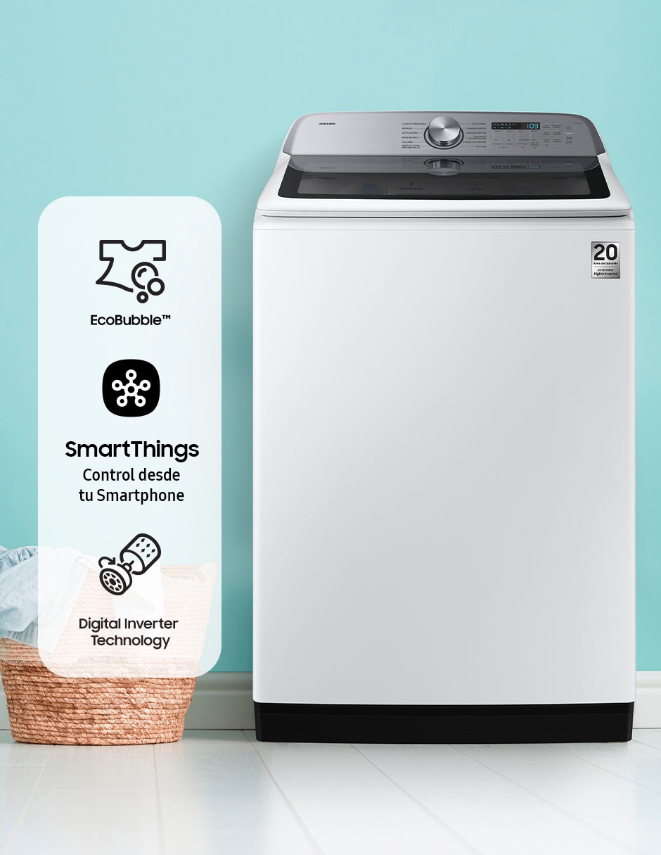 Lavadora Samsung 25 kg automática carga superior WA25DG5505AWAX