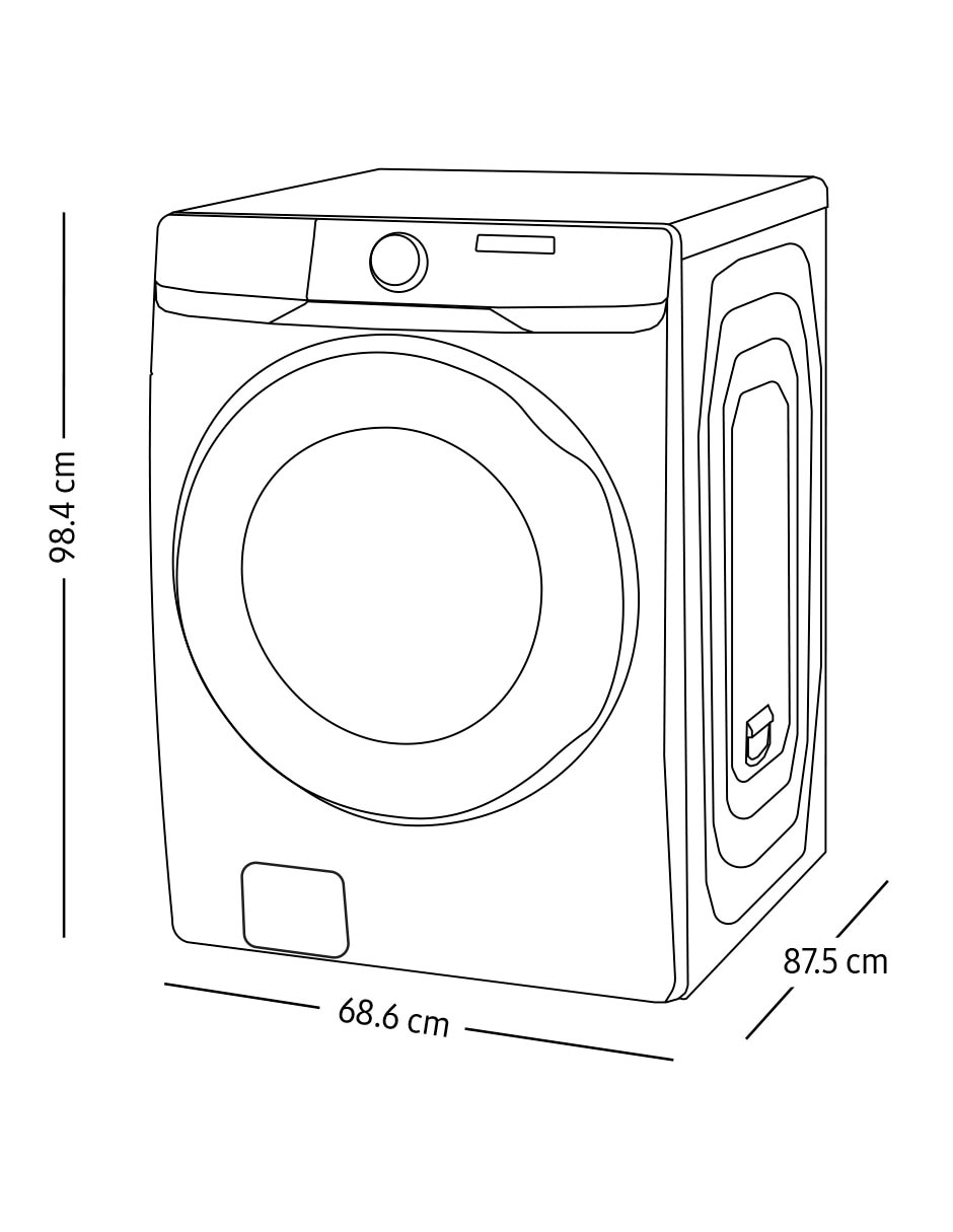 Lavadora 26 kg automática carga frontal WF26DG8250AWAX 7