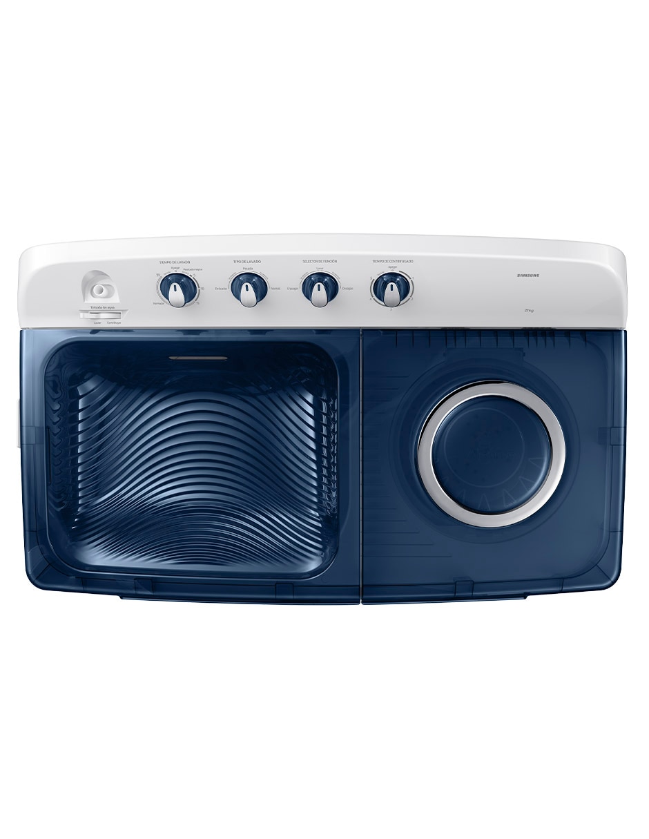 Lavadora doble tina Samsung 21 kg semiautomática carga superior wt21f6300lg/ax