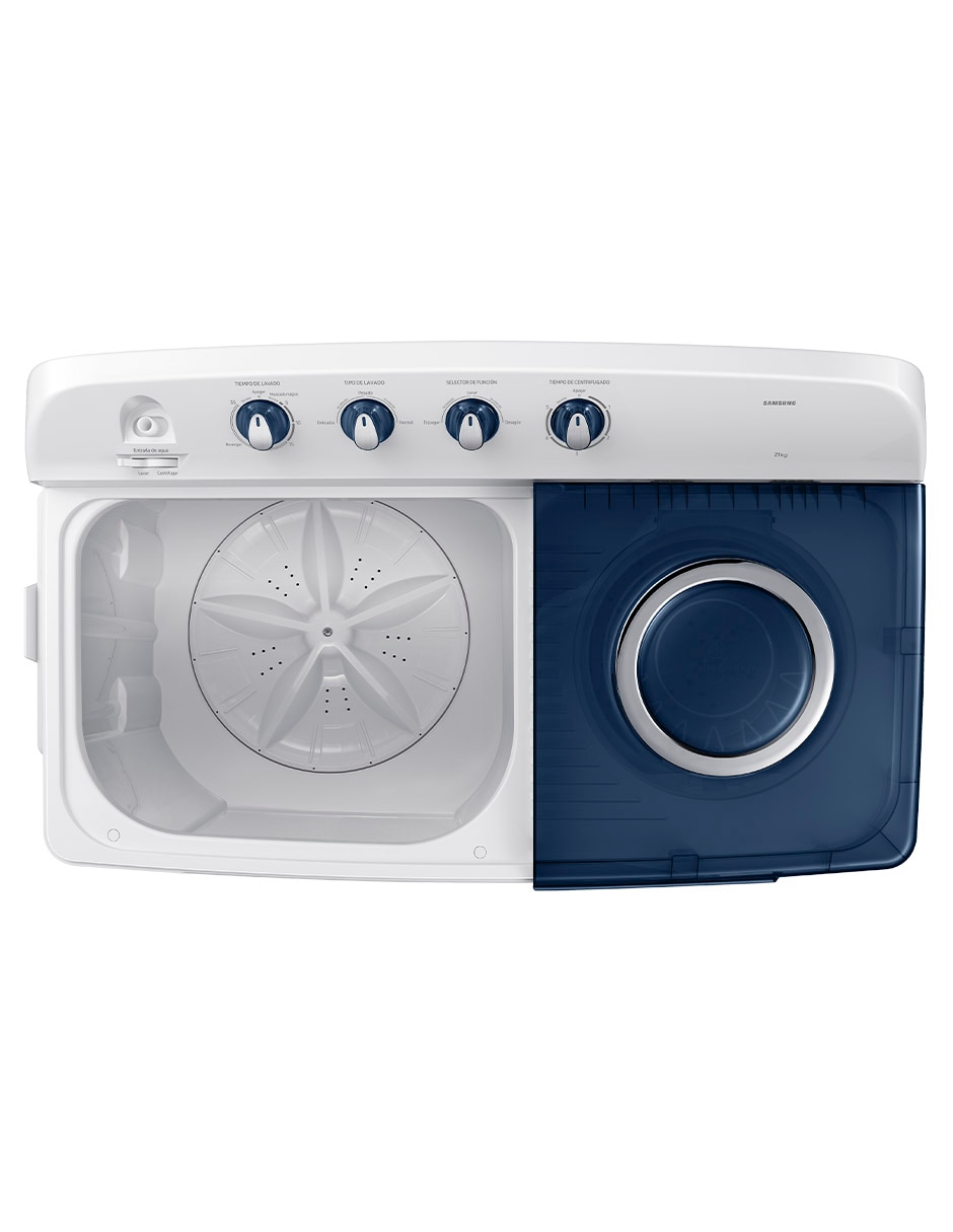 Lavadora doble tina Samsung 21 kg semiautomática carga superior wt21f6300lg/ax