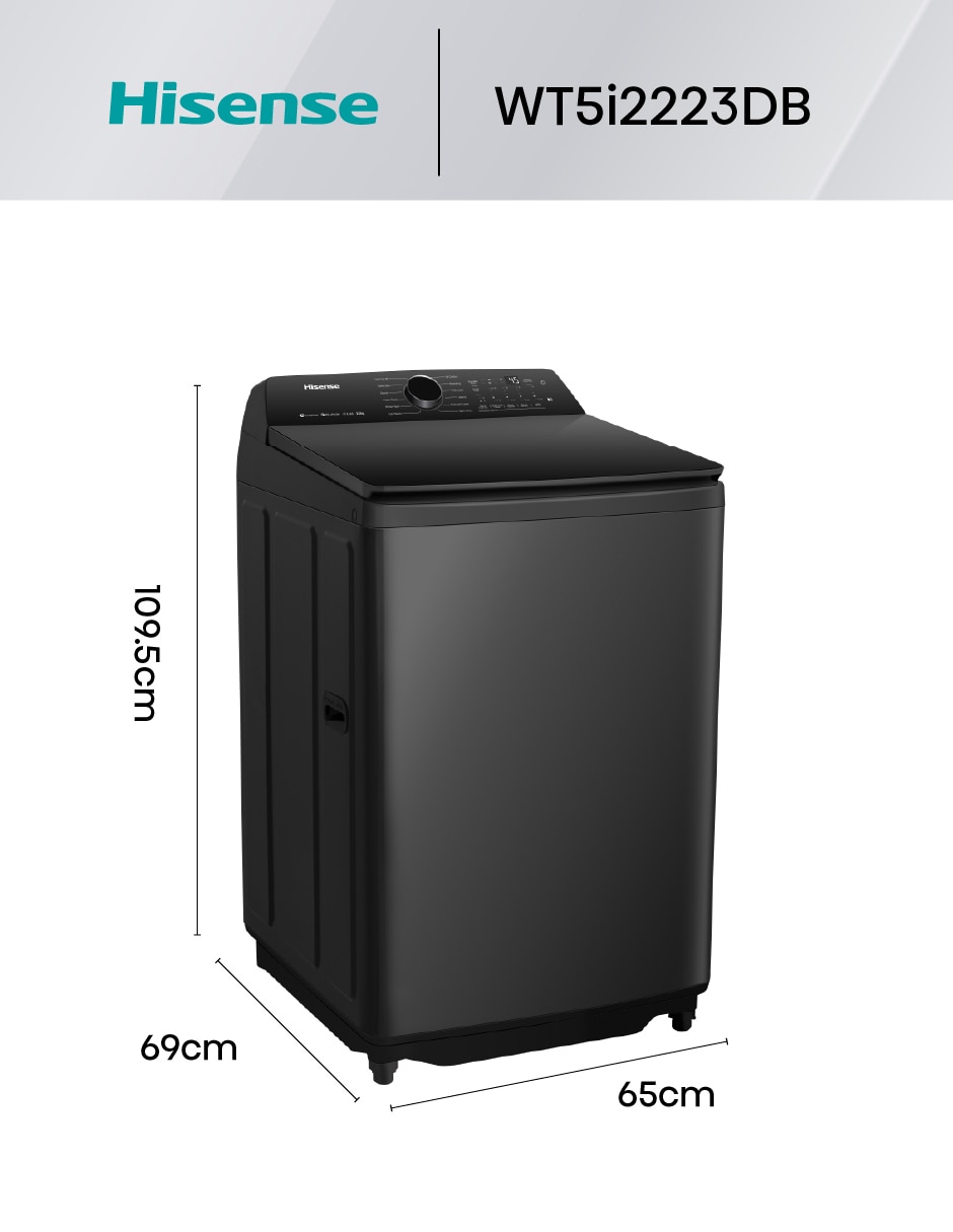 Lavadora 22 kg automática carga superior wt5i2223db 13