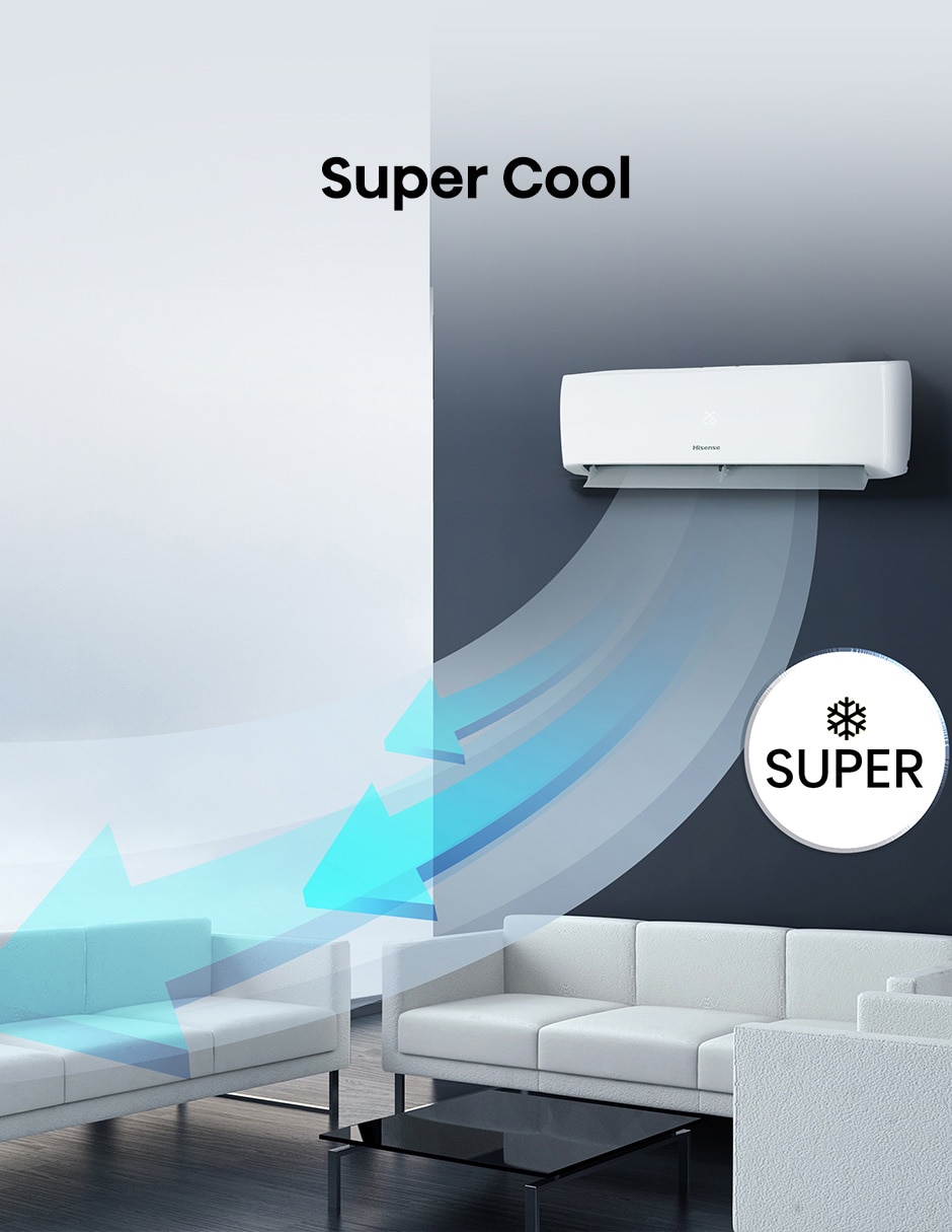 Aire acondicionado mini split Frío y calor 12000 BTU HS.AA.12.220FC.AH122CK 220 V 7