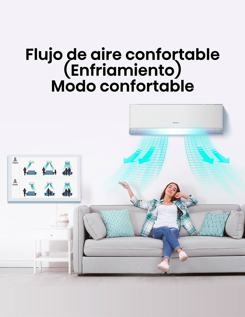 Aire acondicionado mini split inverter No aplica Frío y calor 12000 BTU HS.12.110FC.ARU121KAW 115 V 11