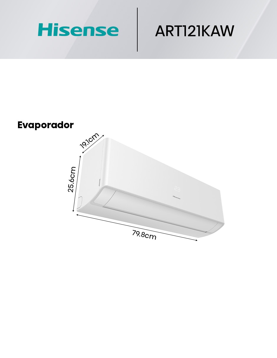 Aire acondicionado mini split inverter Hisense Frío 12000 BTU HS.A.12.110F.ART121KAW 115 V